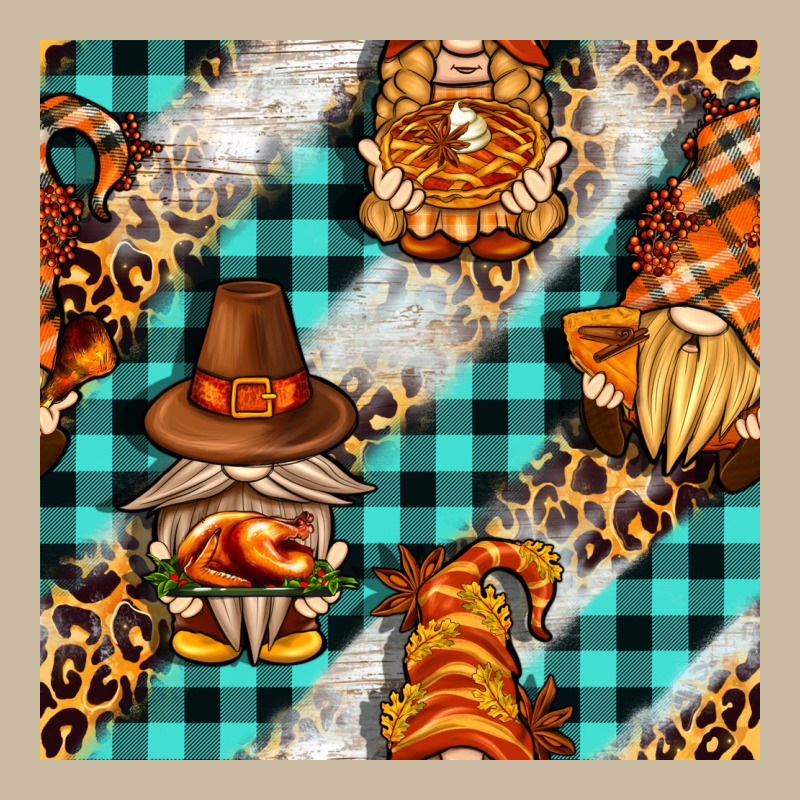 Thanksgiving Gnomies With Leopard And Tartan Seamless Pattern Bbs Long Sleeve Tee by BundleAndBundleShop | Teevron