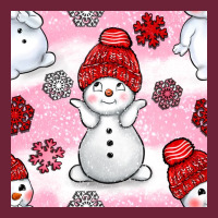 Cute Snowman And Snow Flakes Seamless Pattern Bbs Long Sleeve Tee | Teevron