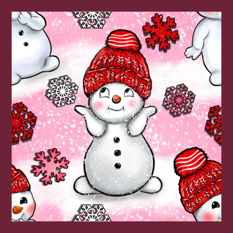 Cute Snowman And Snow Flakes Seamless Pattern Bbs Long Sleeve Tee by BundleAndBundleShop | Teevron