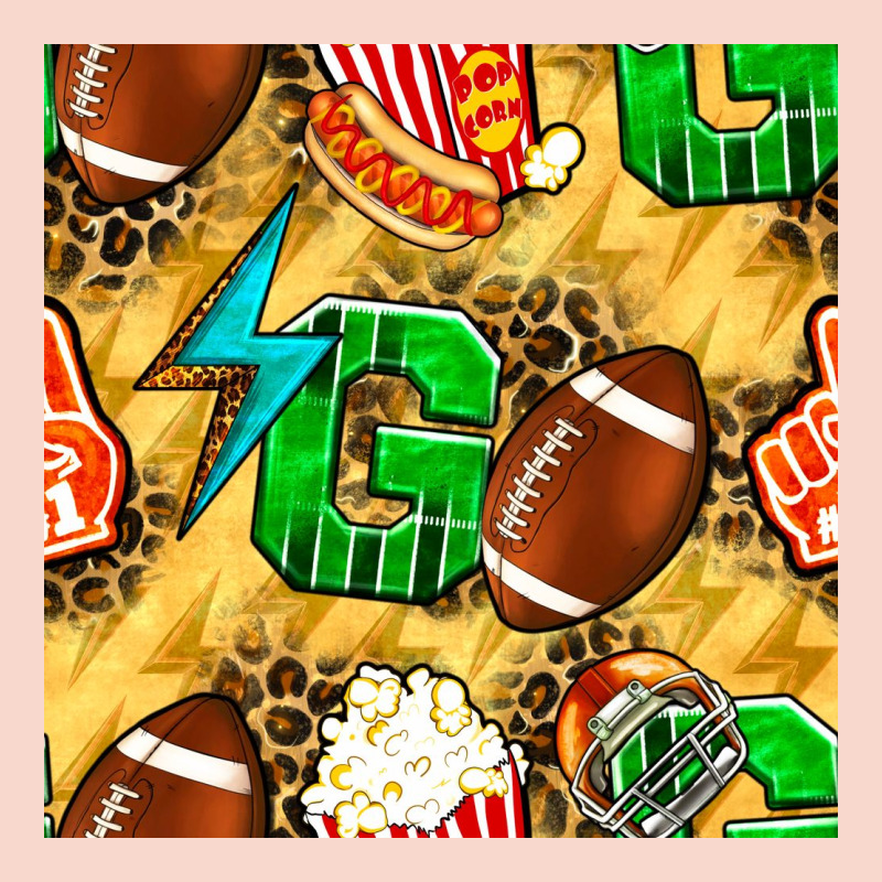 American Football Go With Thunder And Leopard  Seamless Pattern Urban Hoodie by BundleAndBundleShop | Teevron