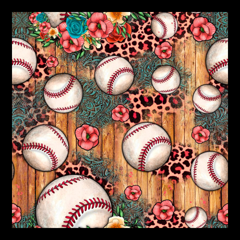 Baseball Leopard Seamless Pattern Ladies Tee by JahusDesignShop | Teevron