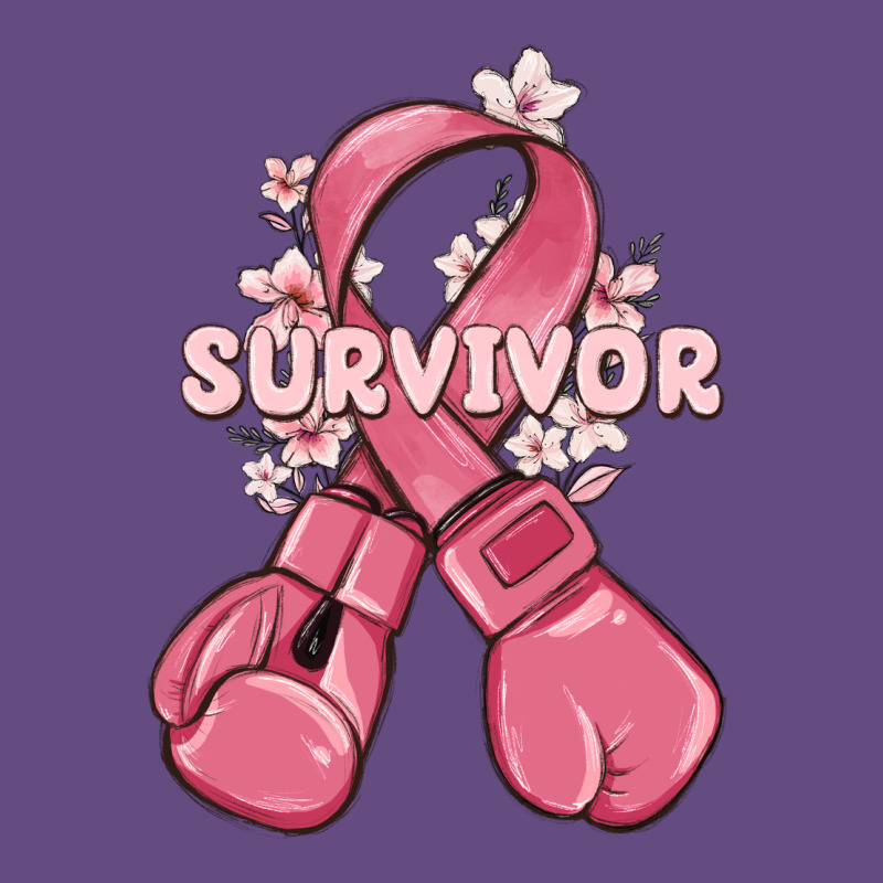 Survivor Breast Cancer With Boxing Gloves Vintage Hoodie by MaliasSmallBusiness | Teevron