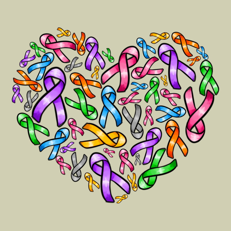 Cancer Ribbon Heart Heavy Core Tee by AdoDesignShop | Teevron