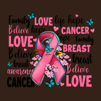 Breast Cancer Ribbons With Cancer Words Heavy Core Tee | Teevron