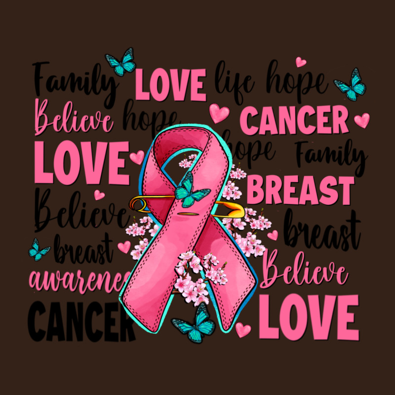 Breast Cancer Ribbons With Cancer Words Heavy Core Tee by AdoDesignShop | Teevron