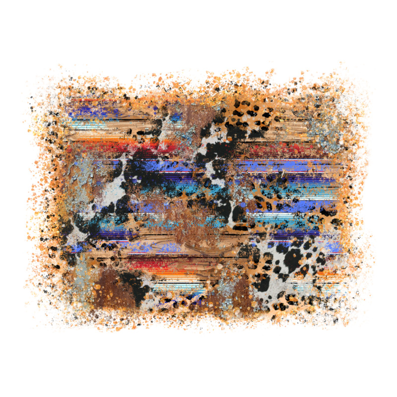 Aztec Leopard Cowhide Wood Western Background Premium Tee by AdoDesignShop | Teevron