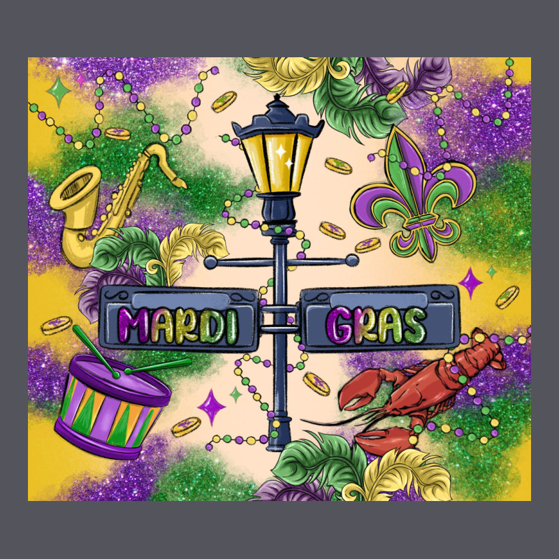 Mardi Gras Street Lights Vintage Hoodie by MaliasSmallBusiness | Teevron