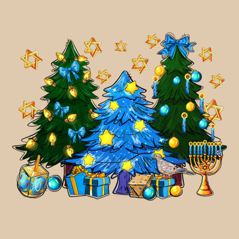 Hannukah Christmas Trees Heavyweight Sweatshirt by NancyCooperArtShop | Teevron