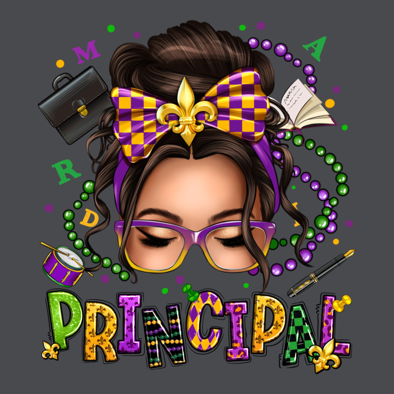 Mardi Gras Principal Caucasian Messy Bun Zipper Hoodie by texasbilliewilder | Teevron