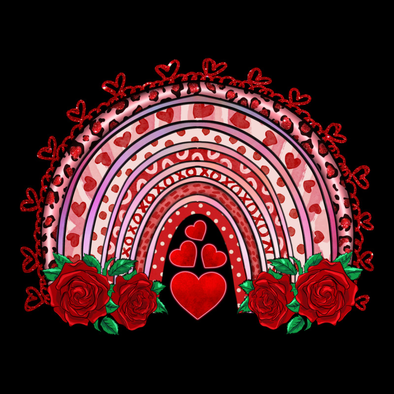 Valentines Day Rainbow With Roses Ladies Tee by RanaPortraitStore | Teevron