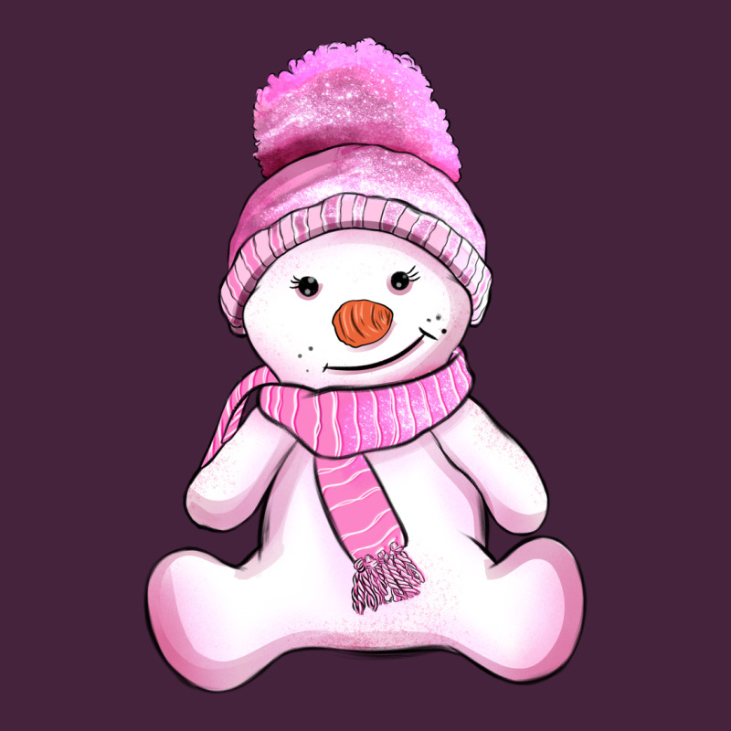 Winter Pink Snowman And Hat Premium Tee by AdoDesignShop | Teevron