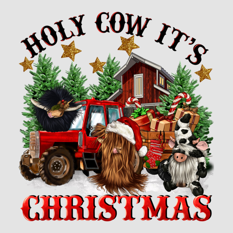 Holy Cow Its Christmas Premium Sweatshirt by CowGirlArtShop | Teevron