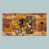 Leopard Cross Butterfly Sunflower Heavy Core Tee | Teevron