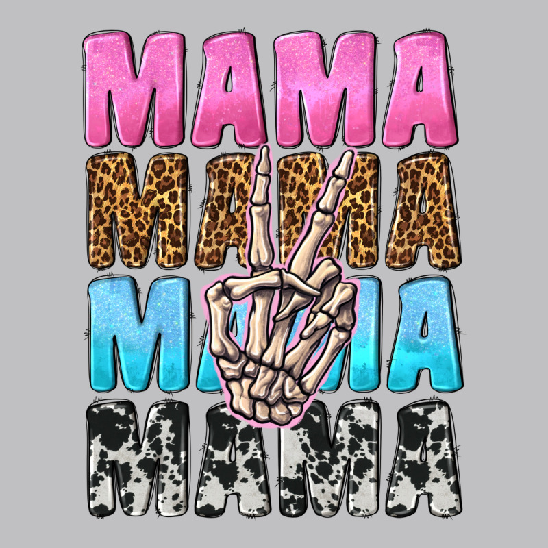 Mama Skeleton Peace Leopard Pattern Classic Tee by NancyCooperArtShop | Teevron