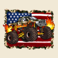 American Flag Monster Truck Premium Tee | Teevron