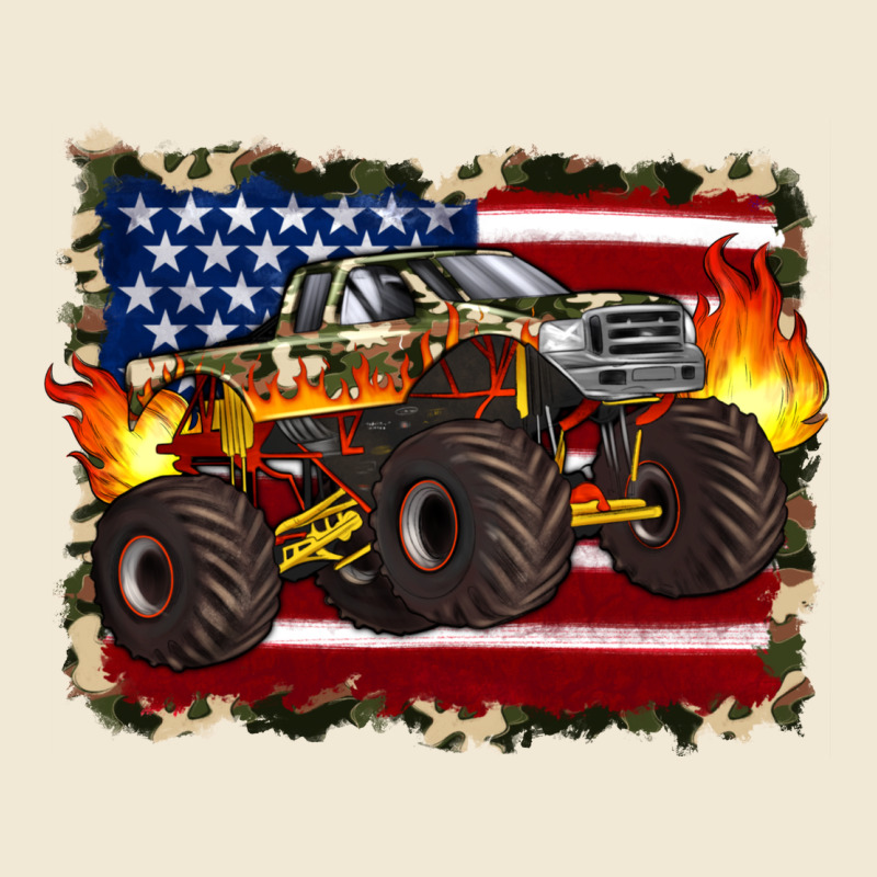 American Flag Monster Truck Premium Tee by Artiststas | Teevron