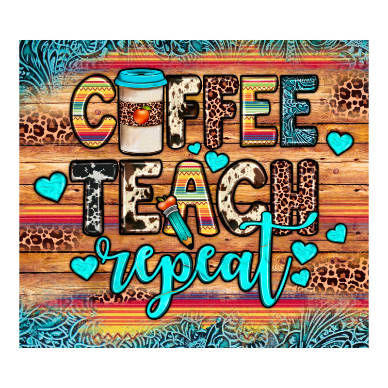 Coffee Teach Repeat Ladies Tee by JahusDesignShop | Teevron