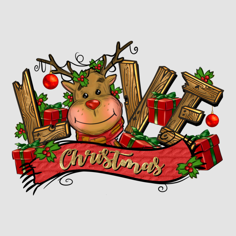 Love Christmas Reindeer Premium Sweatshirt by CowGirlArtShop | Teevron