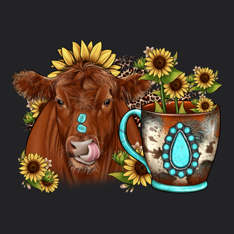 Sunflower Coffee Cup Red Angus Gemstone Vintage Tee by JahusDesignShop | Teevron