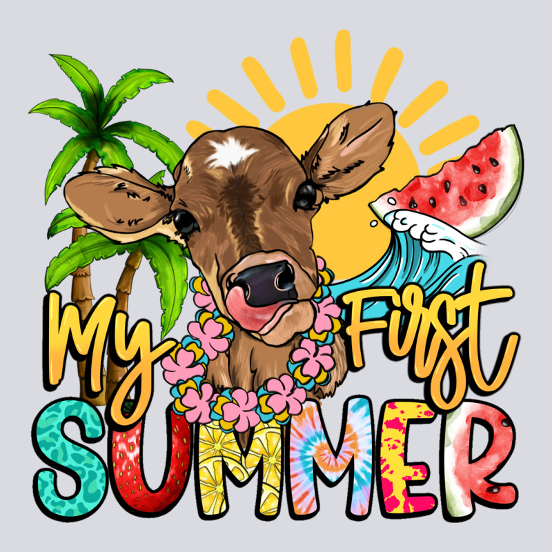 My First Summer Baby Cow Zipper Hoodie by NancyCooperArtShop | Teevron