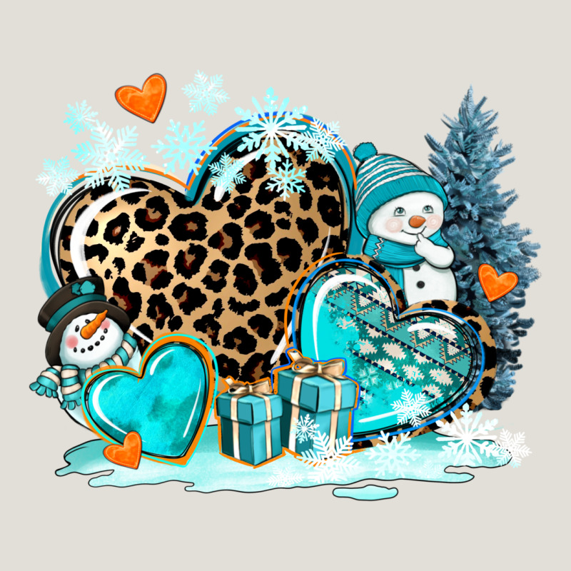 Winter Hearts With Snowmans Heavy Core Tee by AdoDesignShop | Teevron
