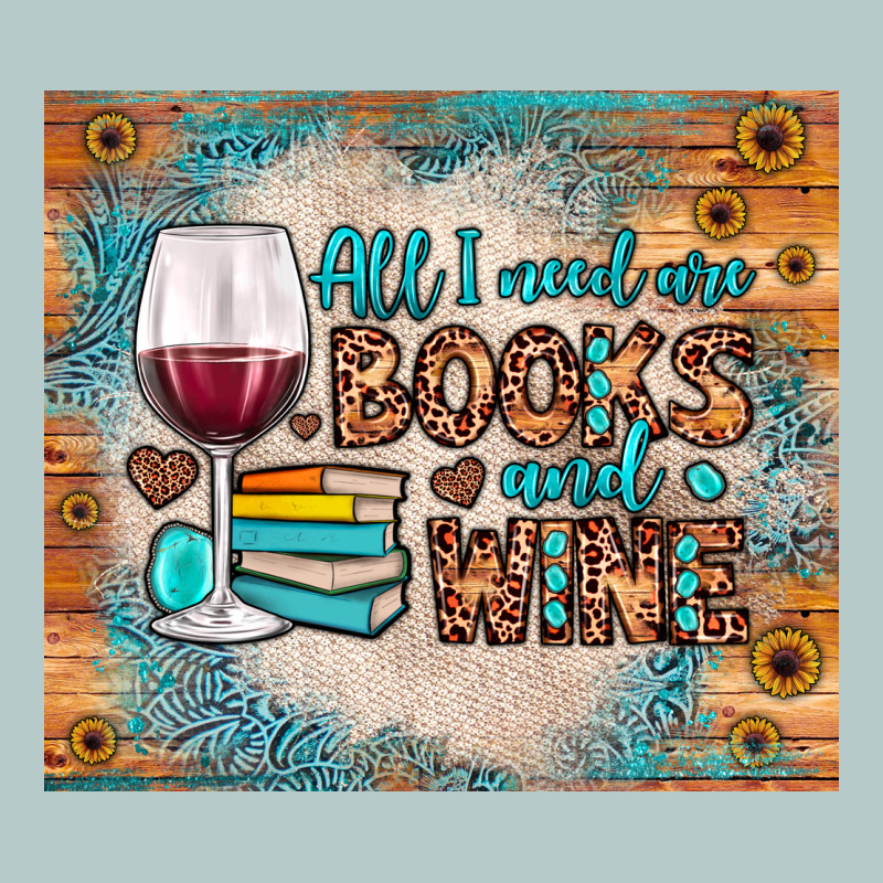 All I Need Are Books And Wine Heavy Core Tee by JahusDesignShop | Teevron