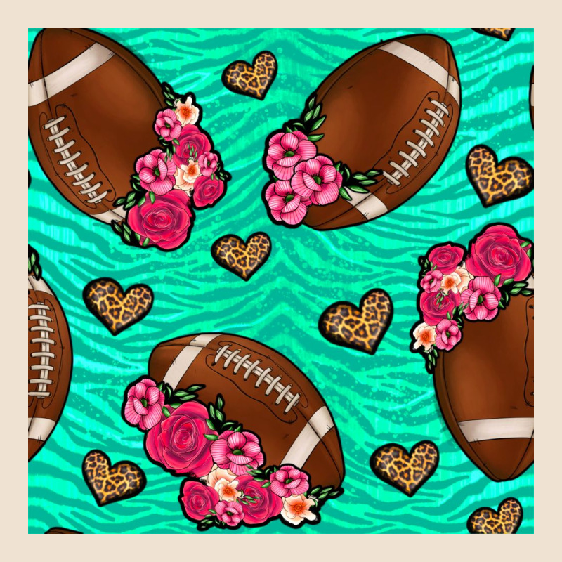 American Football Roses And Hearts Seamless Pattern Urban Hoodie by BundleAndBundleShop | Teevron