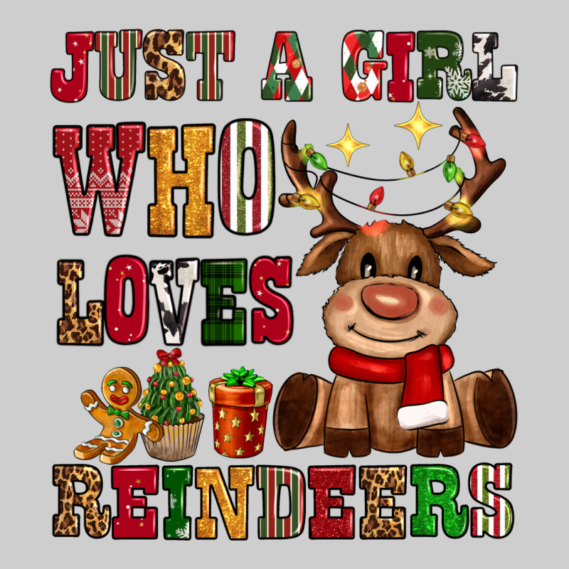 Just A Girl Who Loves Reindeers Premium Sweatshirt by CowGirlArtShop | Teevron