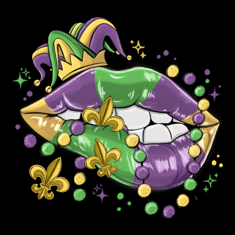 Mardi Gras Lips Urban Heavy Tee by MaliasSmallBusiness | Teevron