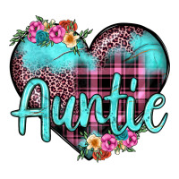 Auntie Leopard Turquoise Heart Ladies Tee | Teevron