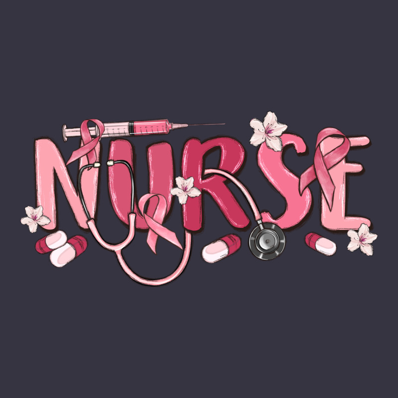 Nurse Breast Cancer Awareness Vintage Hoodie by MaliasSmallBusiness | Teevron