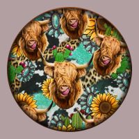 Highland Cow Pattern Vintage Hoodie | Teevron