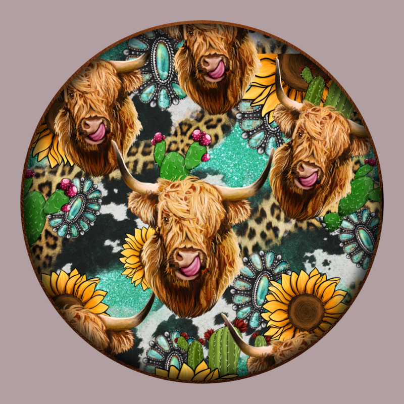 Highland Cow Pattern Vintage Hoodie by Jasminsmagicworld | Teevron