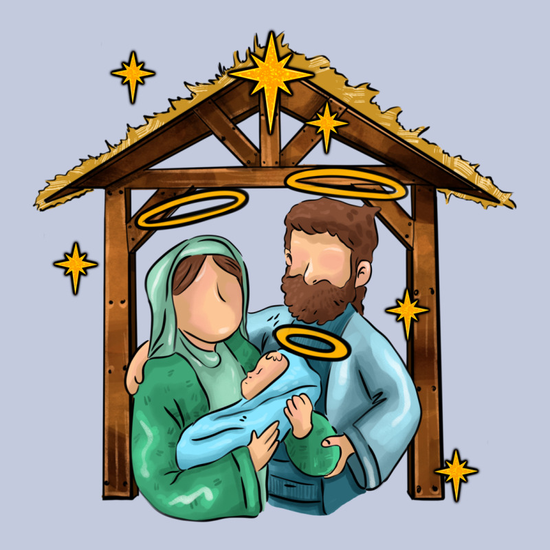 Jesus Newborn Oh Holy Night Long Sleeve Tee by MaliasSmallBusiness | Teevron