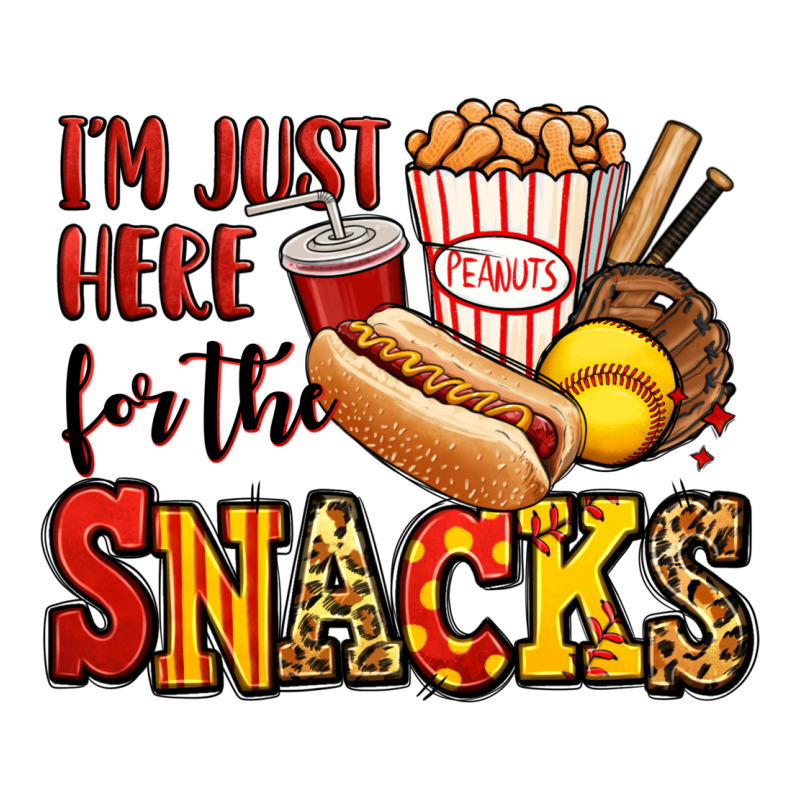 I'm Just Here For The Snacks Softball Premium Tee by Jasminsmagicworld | Teevron