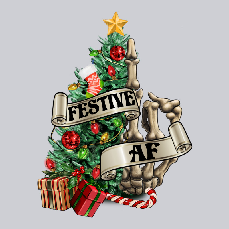 Festive Af Christmas Middle Finger Heavyweight Sweatshirt by NancyCooperArtShop | Teevron
