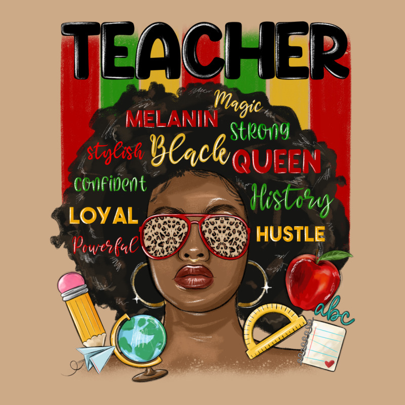 Black Woman Teacher Vintage Hoodie by MaliasSmallBusiness | Teevron