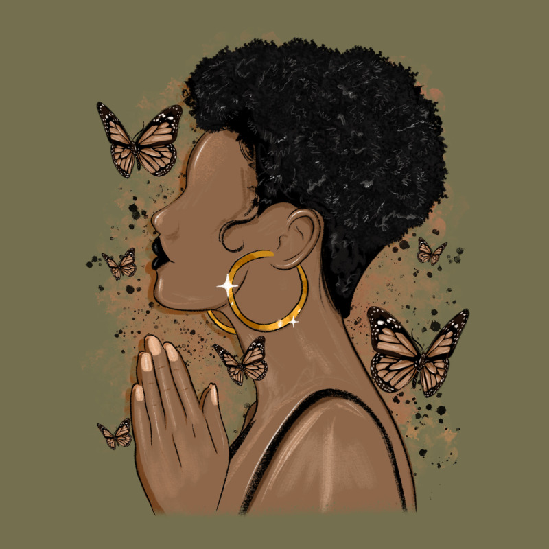Black Woman Praying Vintage Hoodie by MaliasSmallBusiness | Teevron