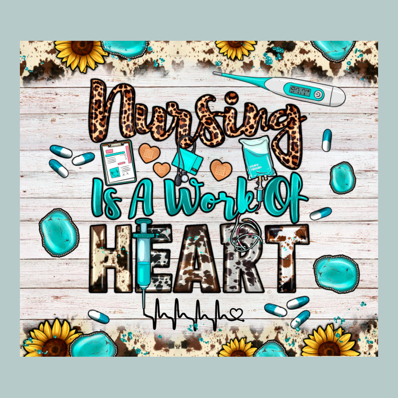 Nursing Is A Work Of Heart Heavy Core Tee by JahusDesignShop | Teevron