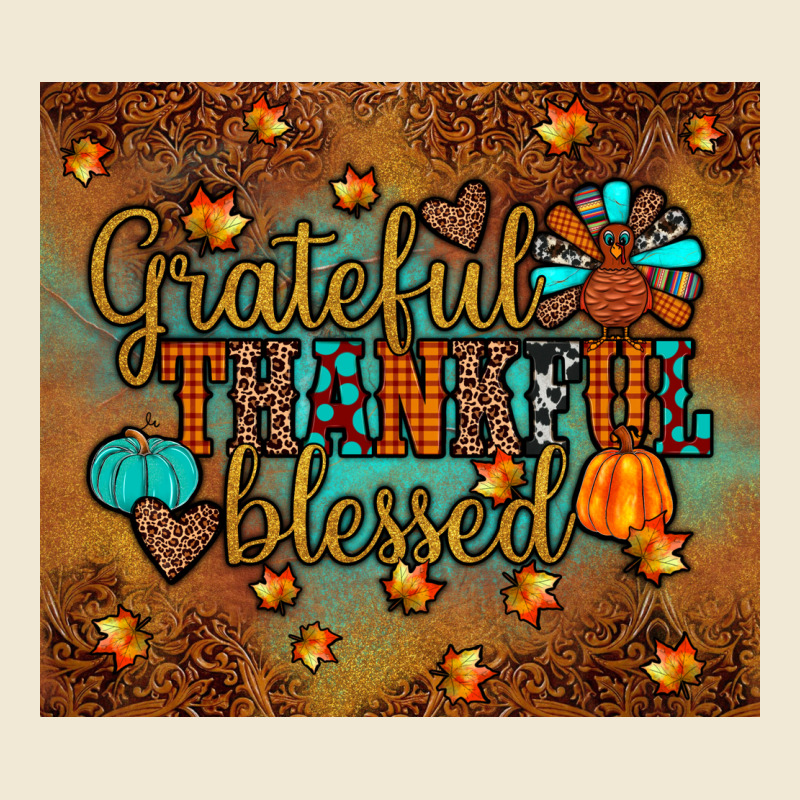 Grateful Thankful Blessed Turkey Premium Tee by JahusDesignShop | Teevron