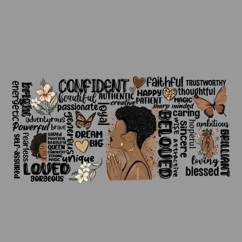 Black Woman Confident Vintage Hoodie by MaliasSmallBusiness | Teevron