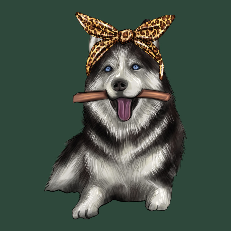 Alaskan Husky With Bandeau Zipper Hoodie by texasbilliewilder | Teevron