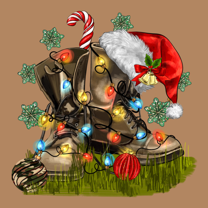 Christmas Soldier Veteran Boots Long Sleeve Tee by MaliasSmallBusiness | Teevron