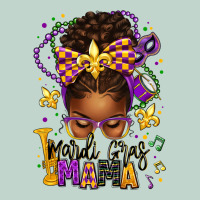 Mardi Gras Mama Afro Messy Bun Zipper Hoodie | Teevron