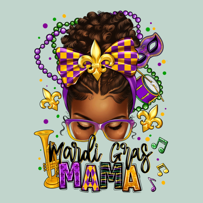 Mardi Gras Mama Afro Messy Bun Zipper Hoodie by texasbilliewilder | Teevron
