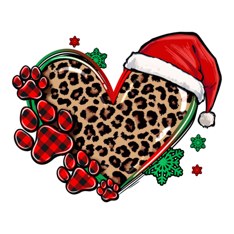 Christmas Paw Heart Long Sleeve Tee by MaliasSmallBusiness | Teevron