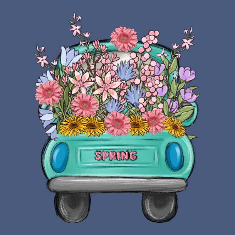 Truck With Flowers Malia Vintage Hoodie by MaliasSmallBusiness | Teevron