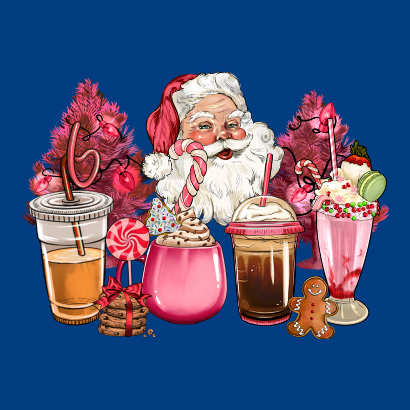 Pink Christmas Pink Tree Santa Coffe Cups Premium Sweatshirt by CowGirlArtShop | Teevron