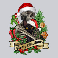 Merry Christmas Skeleton With Black Cat Heavyweight Sweatshirt | Teevron