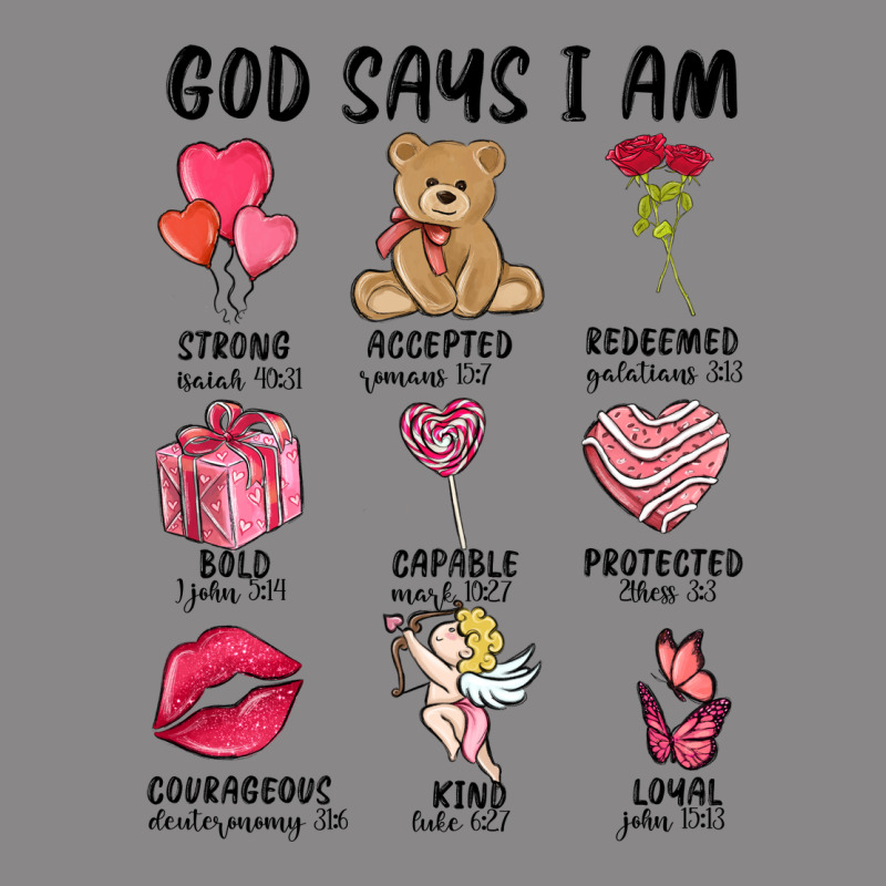 God Says I Am Valentine's Day Vintage Tee by MaliasSmallBusiness | Teevron